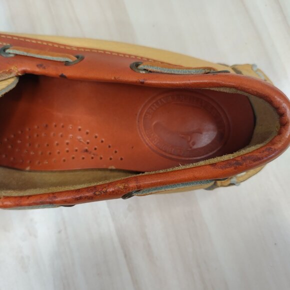 Vintage Dooney & Bourke Yellow Leather Loafer Slip On Boat Shoes Women US 11 M - Picture 11 of 14